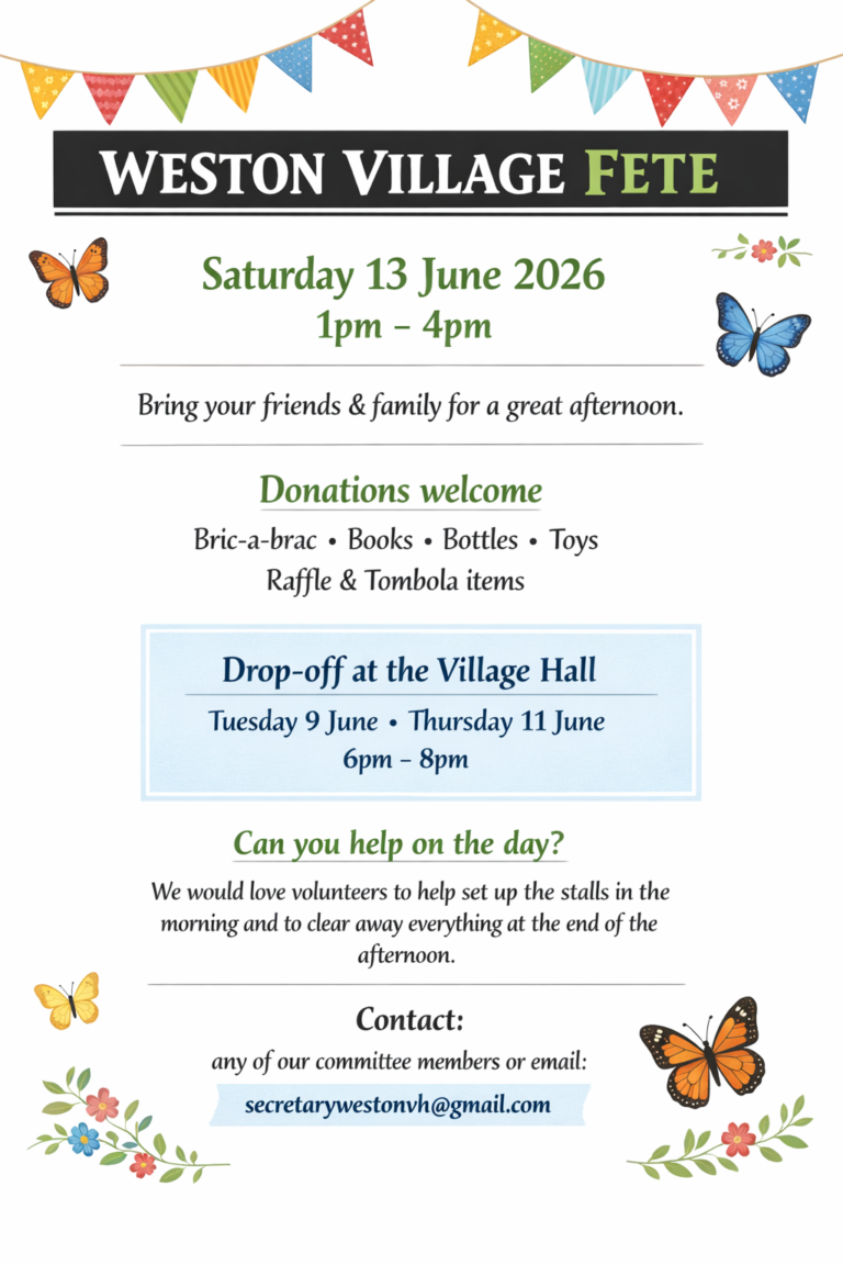 Weston Village Fete 2026